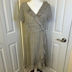 Last Chance Before Donating on 12/1! MIKAROSE Floral Midi Faux Wrap Dress